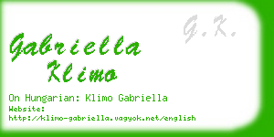 gabriella klimo business card